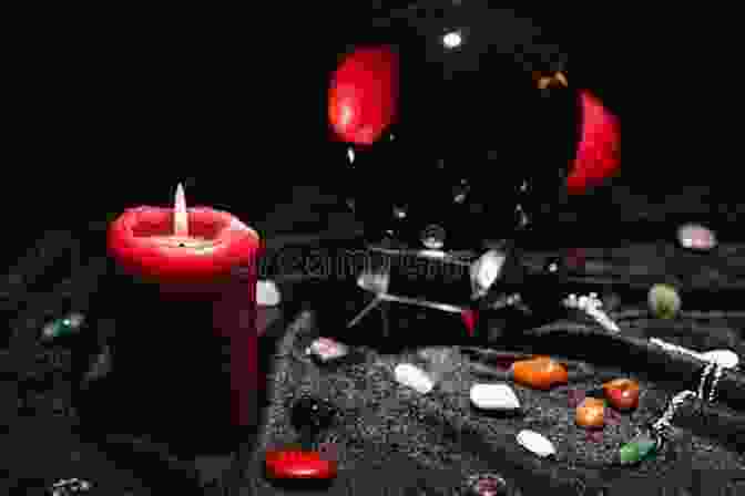 A Crystal Ball Resting On A Velvet Cloth, Surrounded By Candles And Incense Crystal Ball Divination S Rob