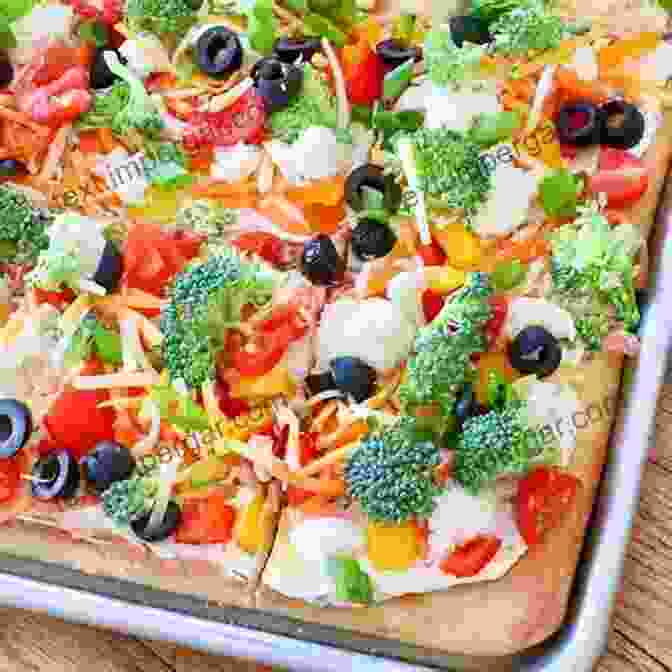 A Photo Of A Freshly Baked Pizza Topped With Vegetables And Cheese The Mediterranean Diet Recipe Gracie S Guide To Healthy Meals (Gracie S Italian Living 3)